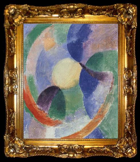 framed  Delaunay, Robert Cyclotron-s shape Moon, ta009-2
